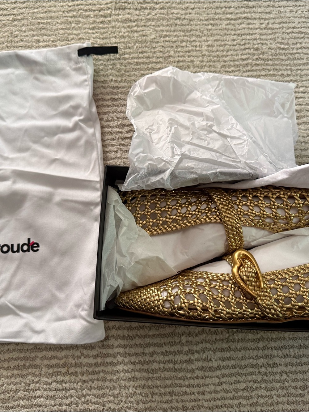 NWT Larroude Verona macrame ballet flat - 9 - Picture 6 of 9